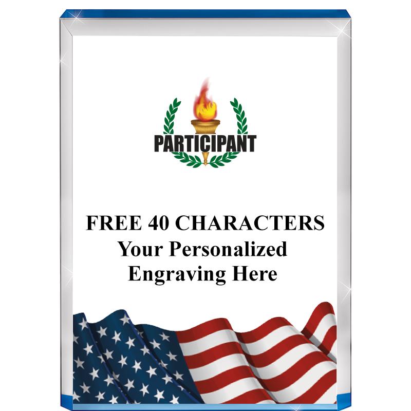 4" FLAG BLUE BILLBOARD ACRYLIC