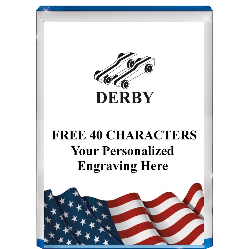 4" FLAG BLUE BILLBOARD ACRYLIC