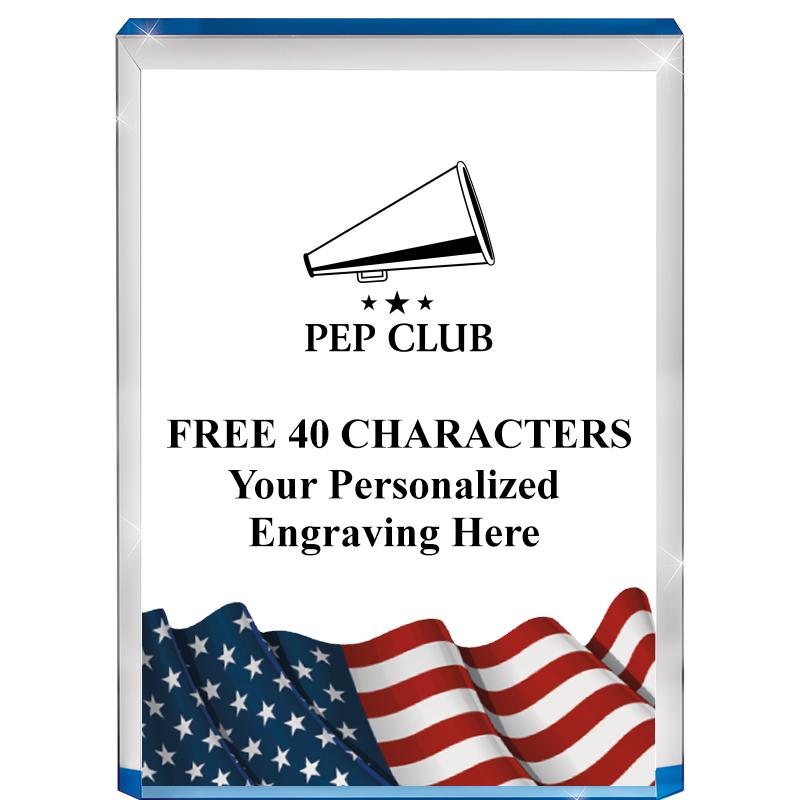 4" FLAG BLUE BILLBOARD ACRYLIC