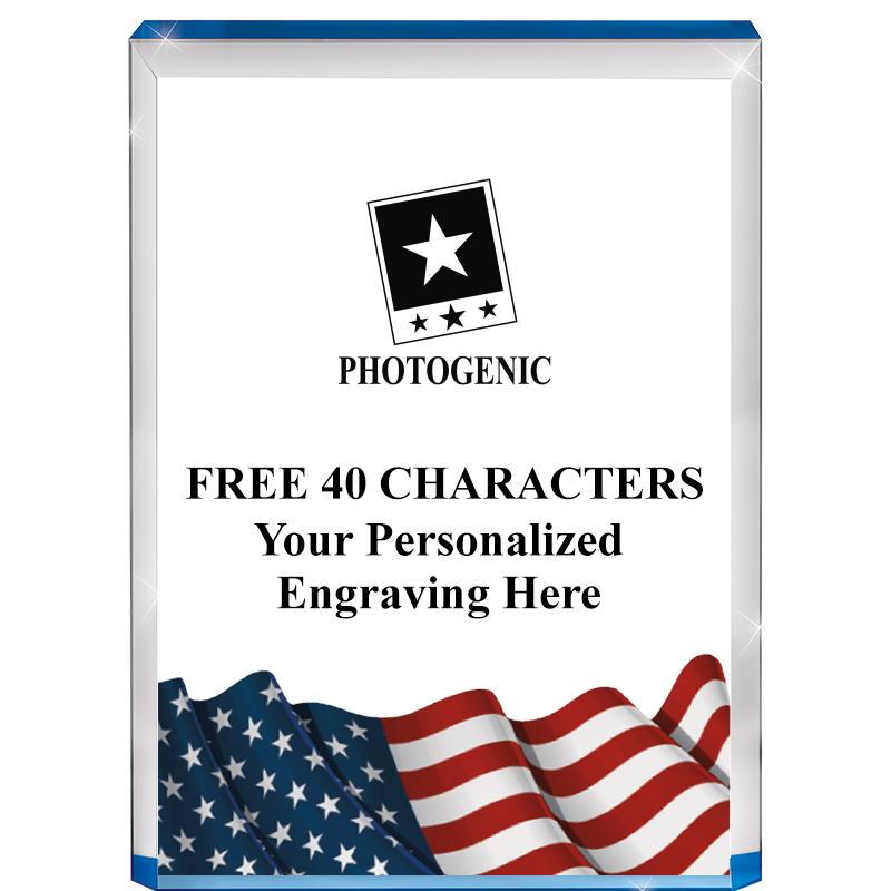 4" FLAG BLUE BILLBOARD ACRYLIC