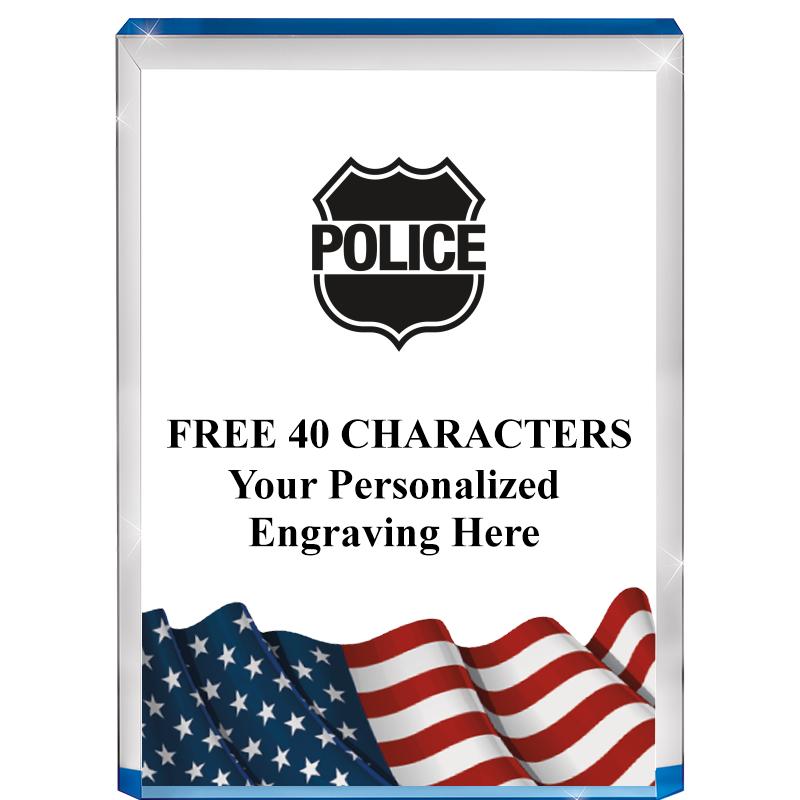 4" FLAG BLUE BILLBOARD ACRYLIC