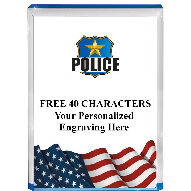 4" FLAG BLUE BILLBOARD ACRYLIC