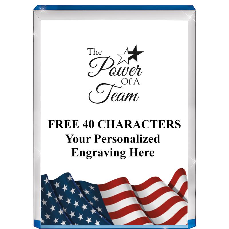 4" FLAG BLUE BILLBOARD ACRYLIC