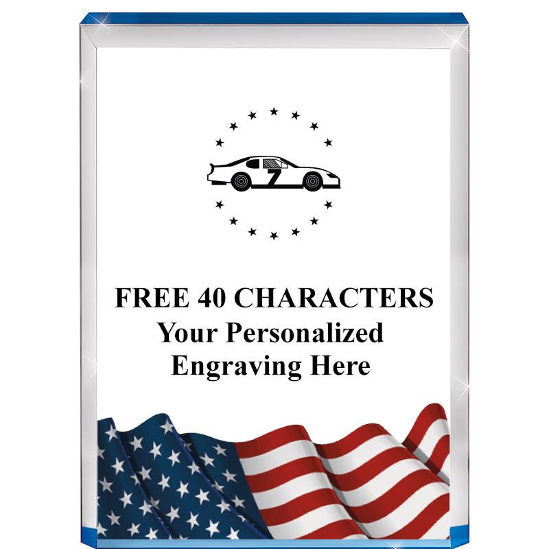 4" FLAG BLUE BILLBOARD ACRYLIC