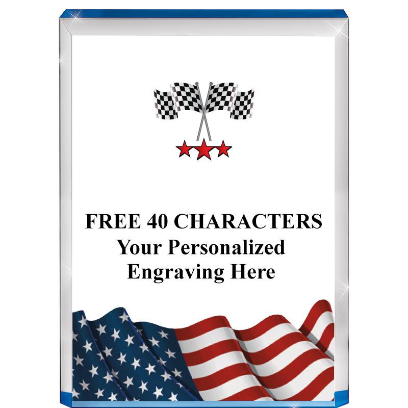 4" FLAG BLUE BILLBOARD ACRYLIC