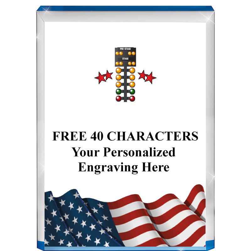 4" FLAG BLUE BILLBOARD ACRYLIC