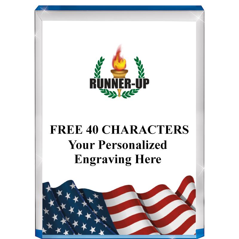 4" FLAG BLUE BILLBOARD ACRYLIC