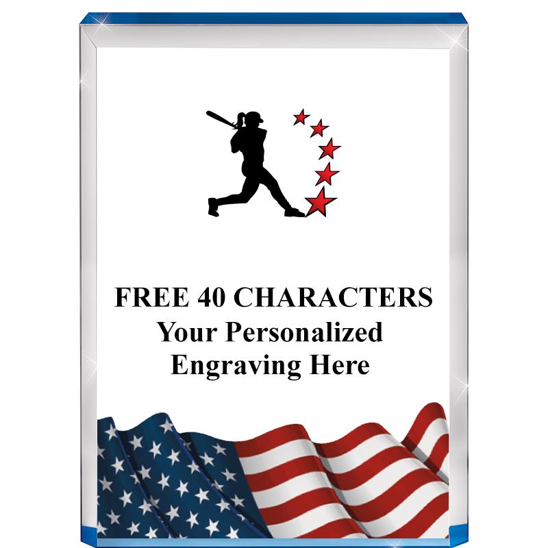 4" FLAG BLUE BILLBOARD ACRYLIC