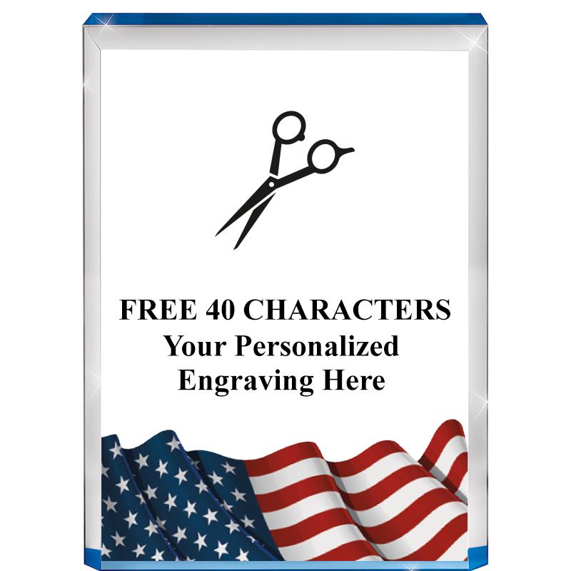 4" FLAG BLUE BILLBOARD ACRYLIC