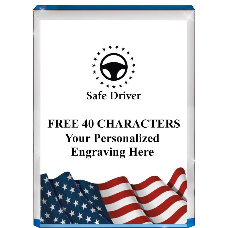 4" FLAG BLUE BILLBOARD ACRYLIC