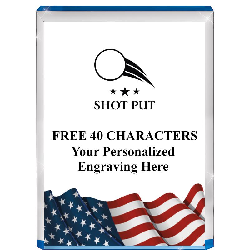 4" FLAG BLUE BILLBOARD ACRYLIC