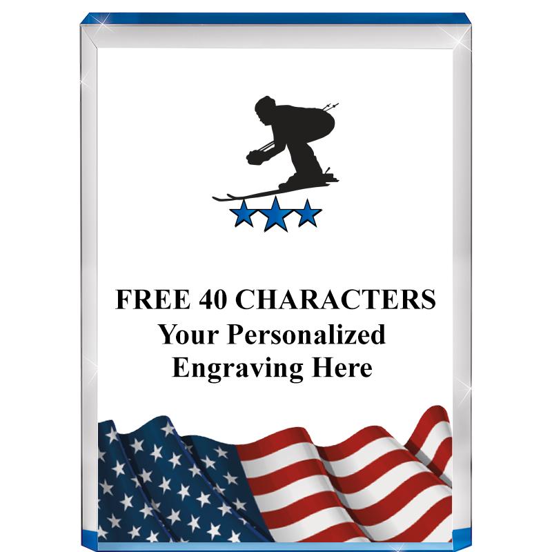 4" FLAG BLUE BILLBOARD ACRYLIC