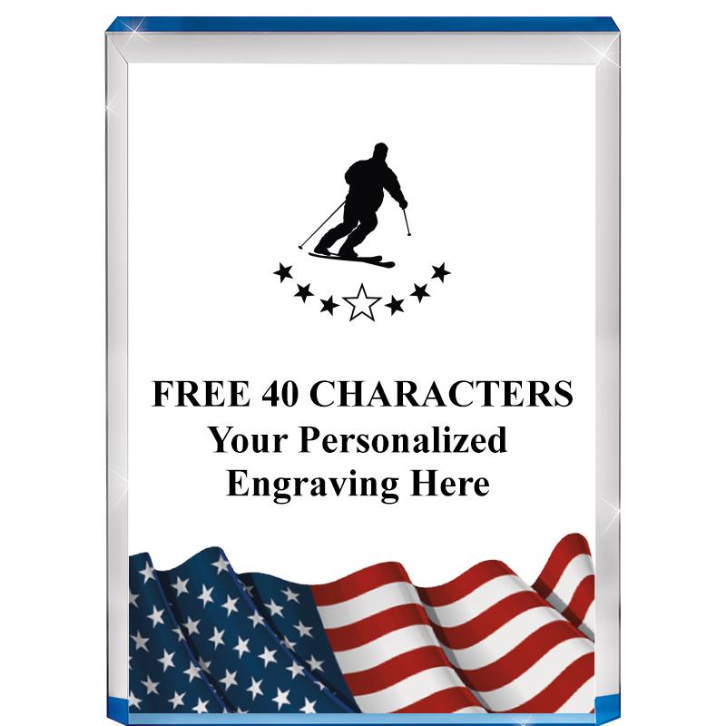 4" FLAG BLUE BILLBOARD ACRYLIC