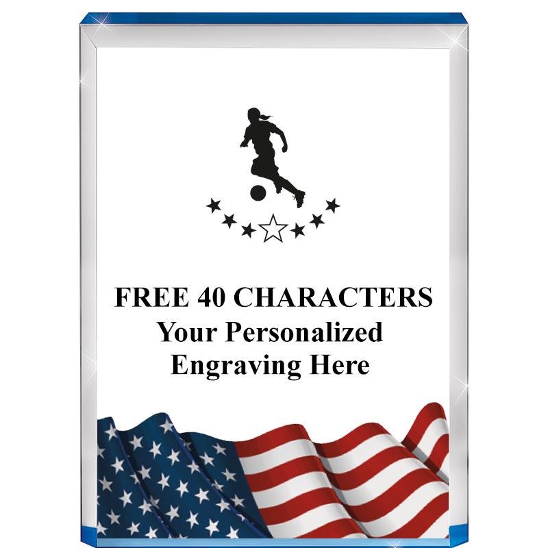 4" FLAG BLUE BILLBOARD ACRYLIC