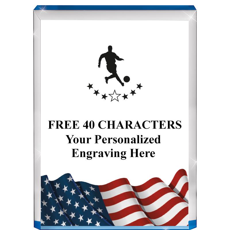 4" FLAG BLUE BILLBOARD ACRYLIC