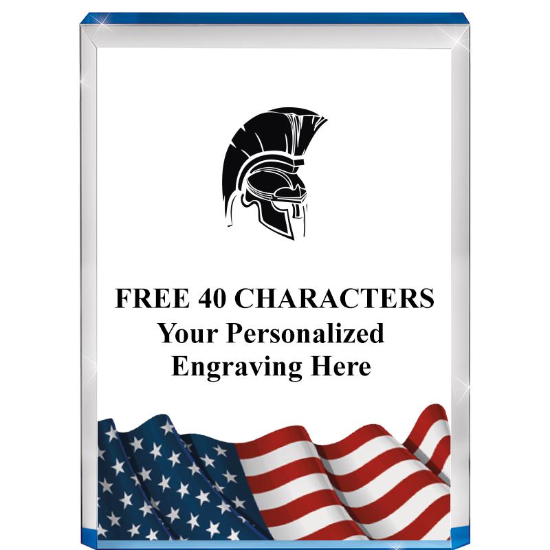 4" FLAG BLUE BILLBOARD ACRYLIC