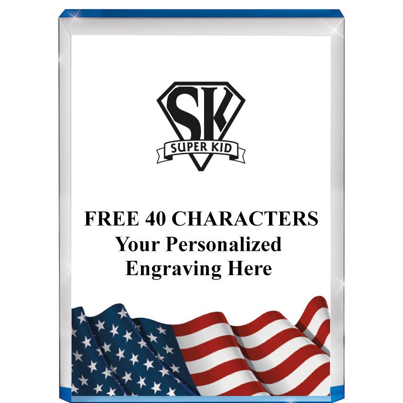 4" FLAG BLUE BILLBOARD ACRYLIC