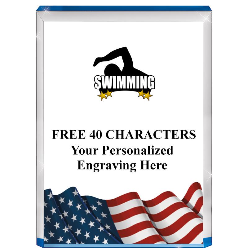 4" FLAG BLUE BILLBOARD ACRYLIC