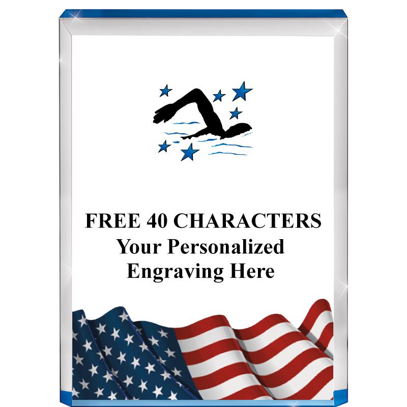 4" FLAG BLUE BILLBOARD ACRYLIC