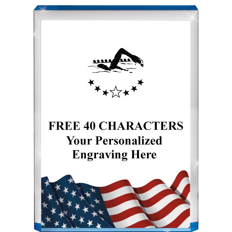 4" FLAG BLUE BILLBOARD ACRYLIC