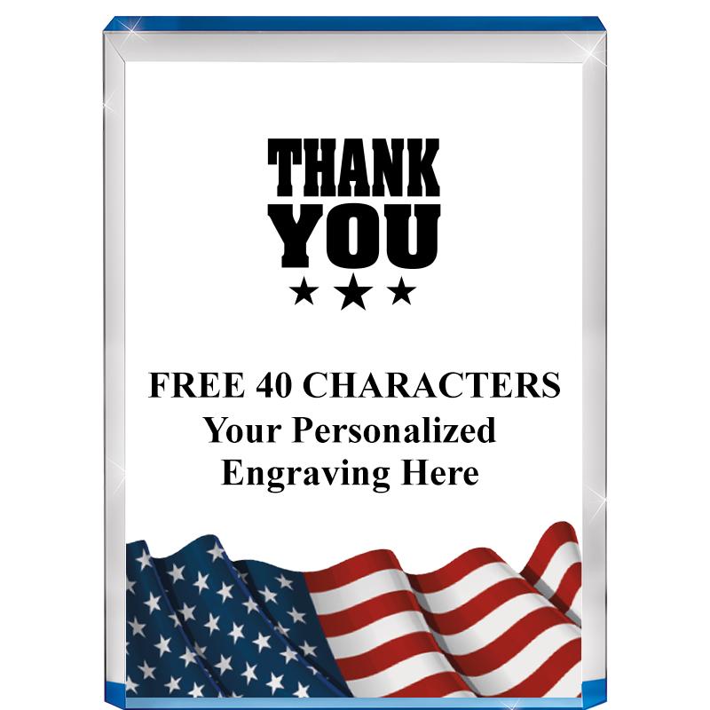 4" FLAG BLUE BILLBOARD ACRYLIC