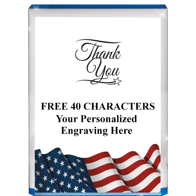 4" FLAG BLUE BILLBOARD ACRYLIC