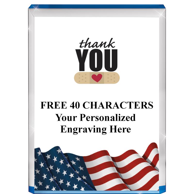 4" FLAG BLUE BILLBOARD ACRYLIC