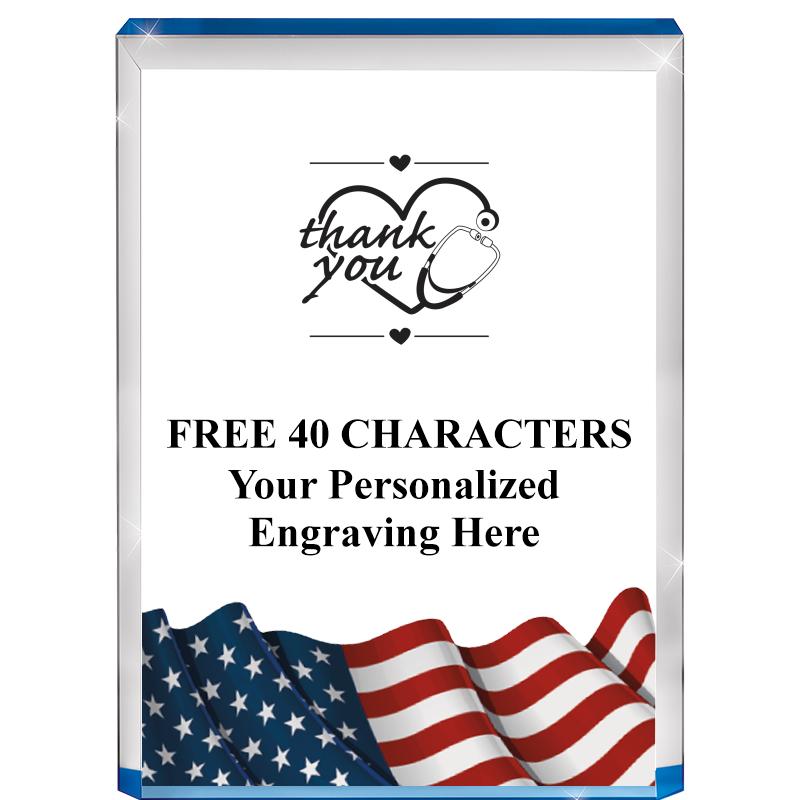 4" FLAG BLUE BILLBOARD ACRYLIC