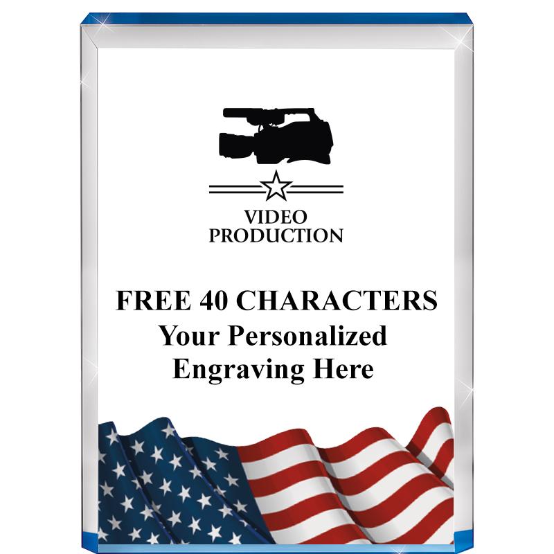 4" FLAG BLUE BILLBOARD ACRYLIC