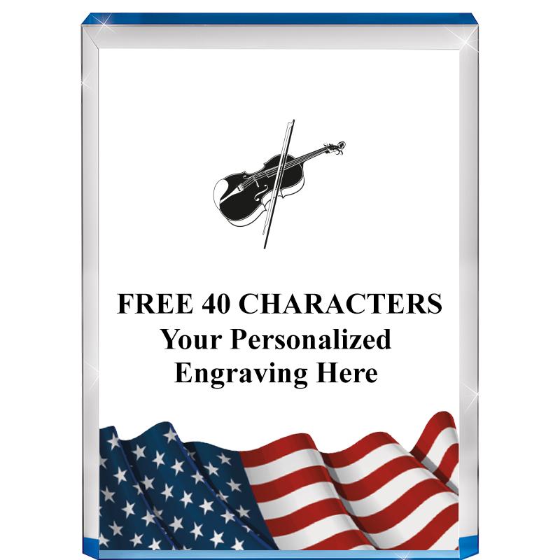 4" FLAG BLUE BILLBOARD ACRYLIC