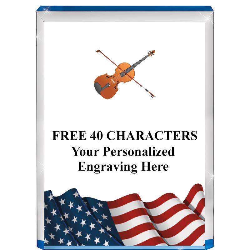 4" FLAG BLUE BILLBOARD ACRYLIC