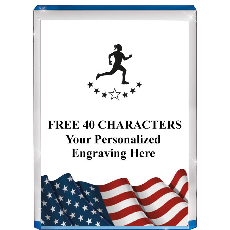 4" FLAG BLUE BILLBOARD ACRYLIC