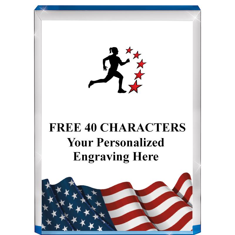 4" FLAG BLUE BILLBOARD ACRYLIC