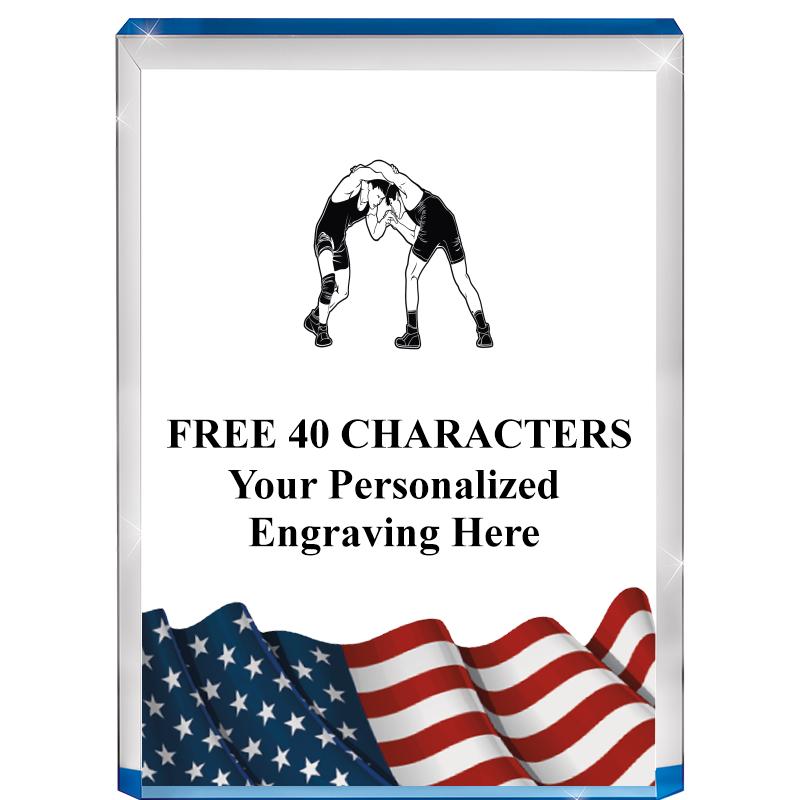 4" FLAG BLUE BILLBOARD ACRYLIC