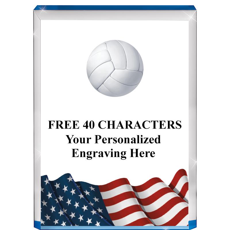 4" FLAG BLUE BILLBOARD ACRYLIC