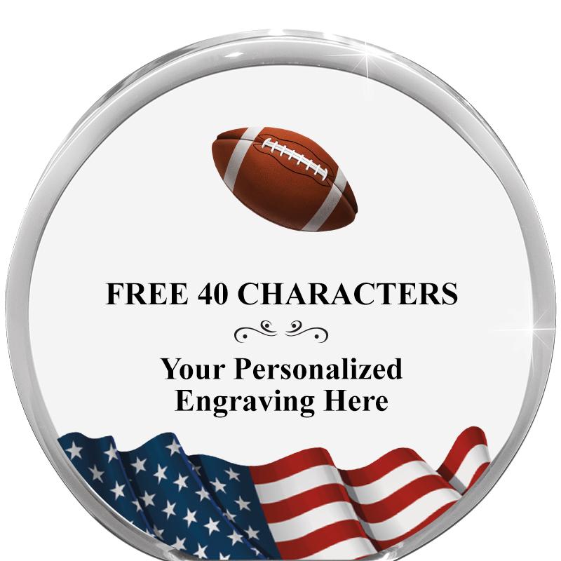 4" FLAG ORBIT ACRYLIC