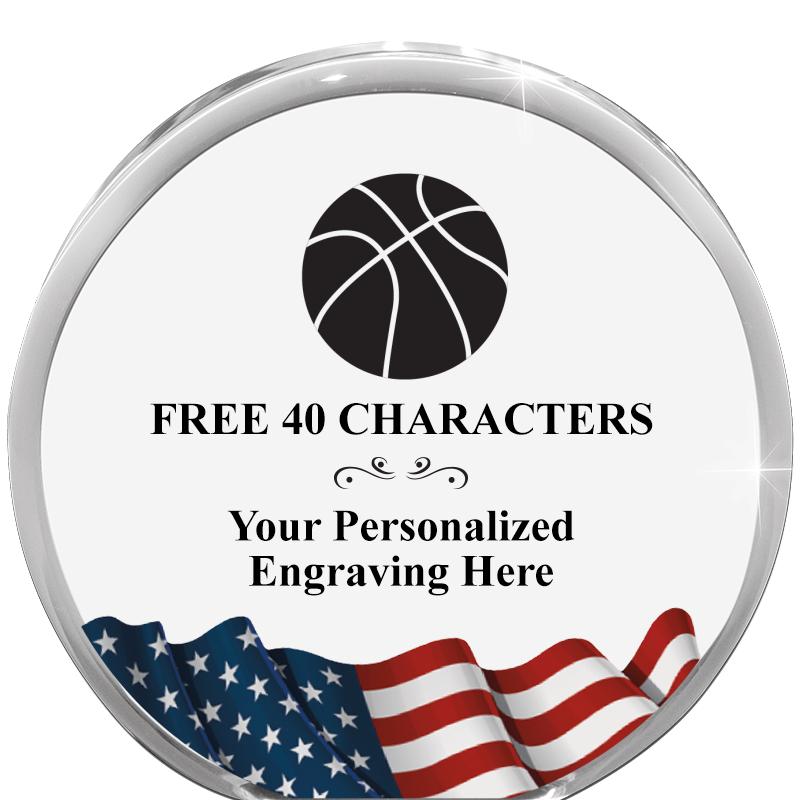 4" FLAG ORBIT ACRYLIC