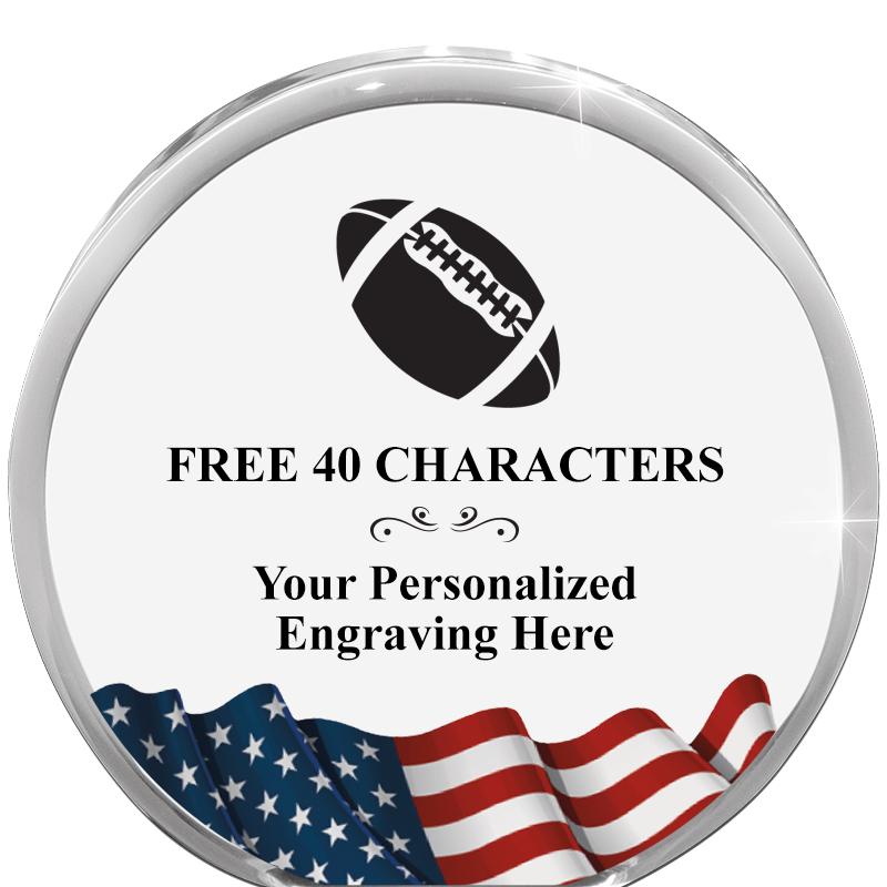 4" FLAG ORBIT ACRYLIC