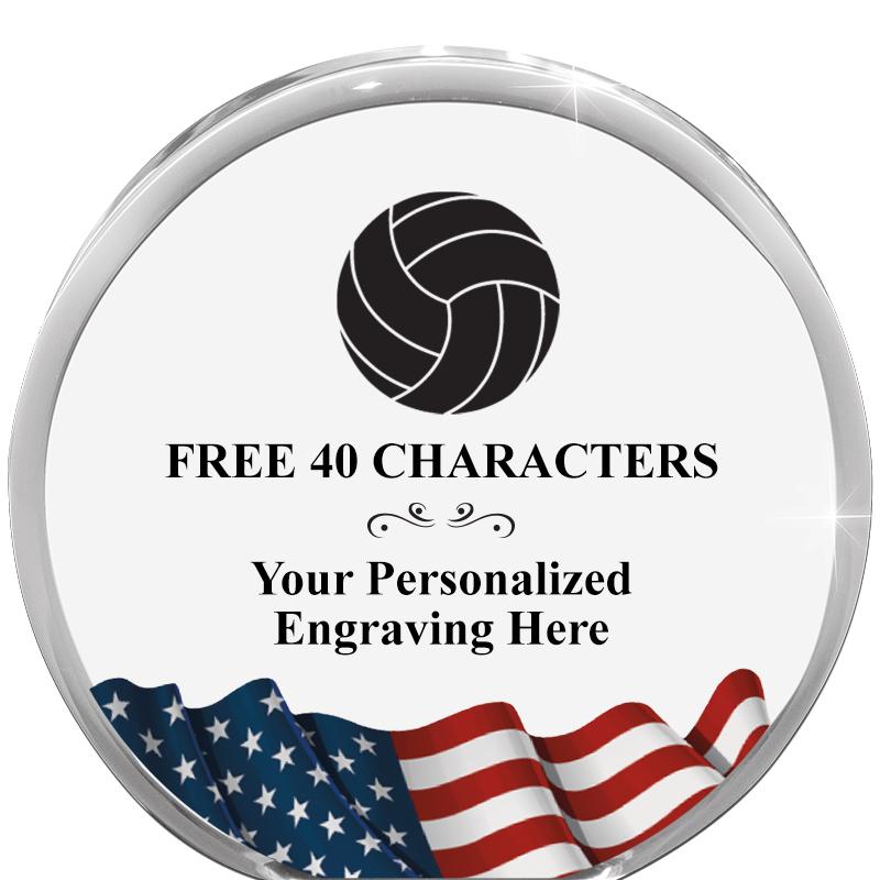 4" FLAG ORBIT ACRYLIC