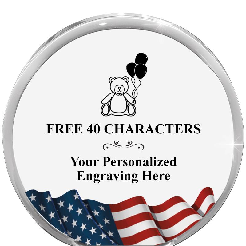 4" FLAG ORBIT ACRYLIC