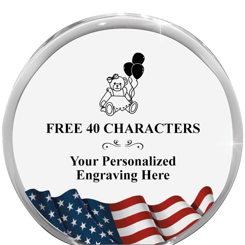 4" FLAG ORBIT ACRYLIC