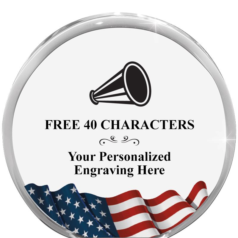 4" FLAG ORBIT ACRYLIC