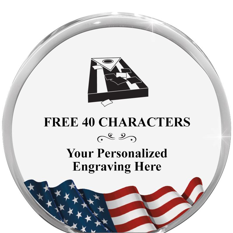 4" FLAG ORBIT ACRYLIC