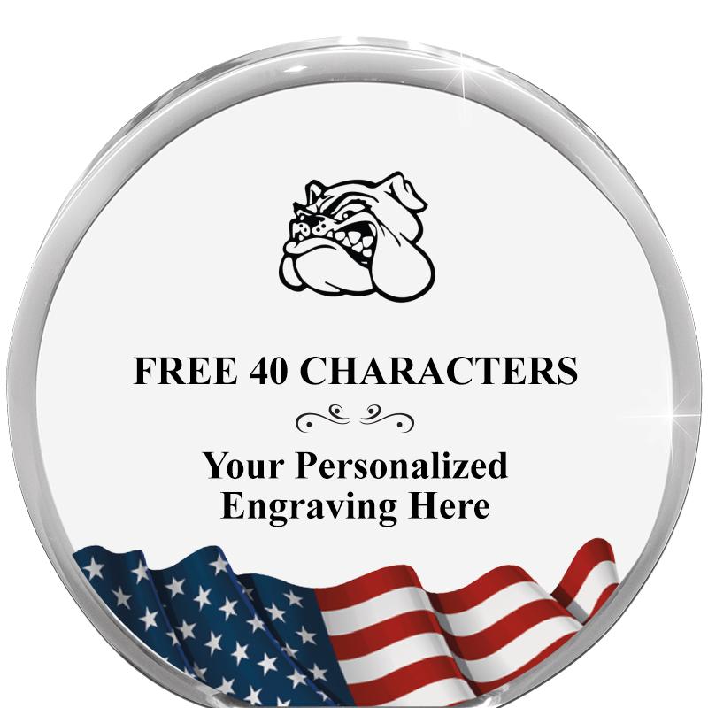 4" FLAG ORBIT ACRYLIC