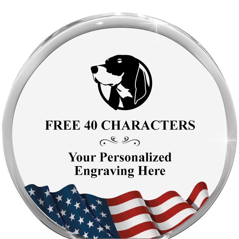 4" FLAG ORBIT ACRYLIC