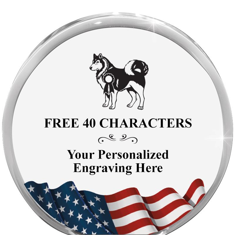 4" FLAG ORBIT ACRYLIC