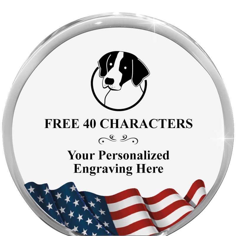 4" FLAG ORBIT ACRYLIC