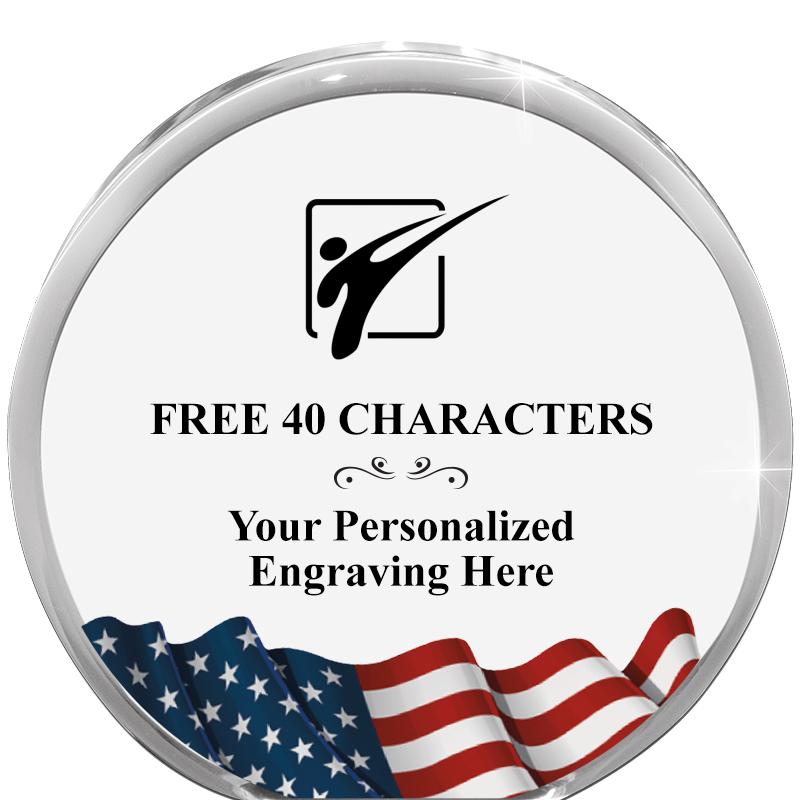 4" FLAG ORBIT ACRYLIC