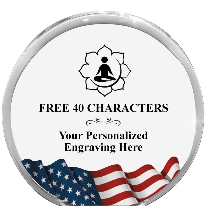 4" FLAG ORBIT ACRYLIC