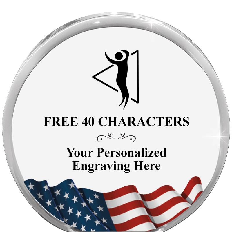 4" FLAG ORBIT ACRYLIC